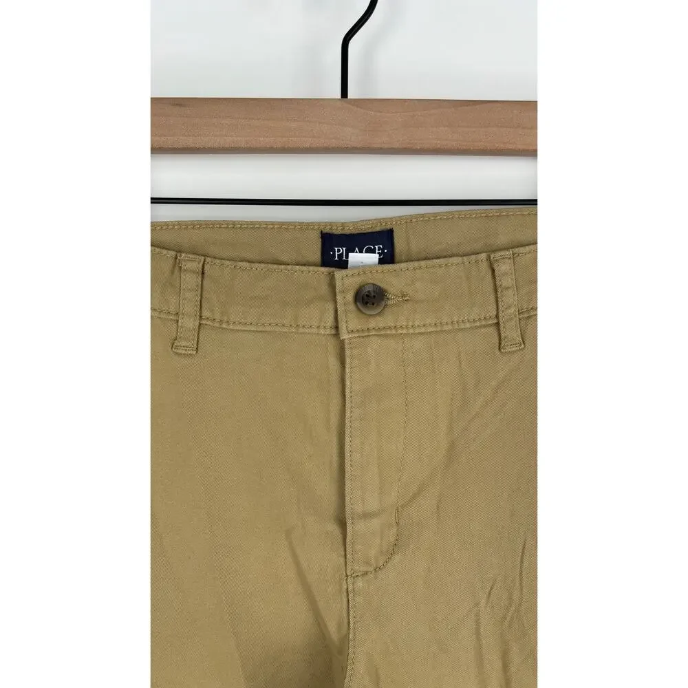 The Childrens Place Boys Uniform Stretch Chino Pants Set Of 2 Flax Tidal Size 14